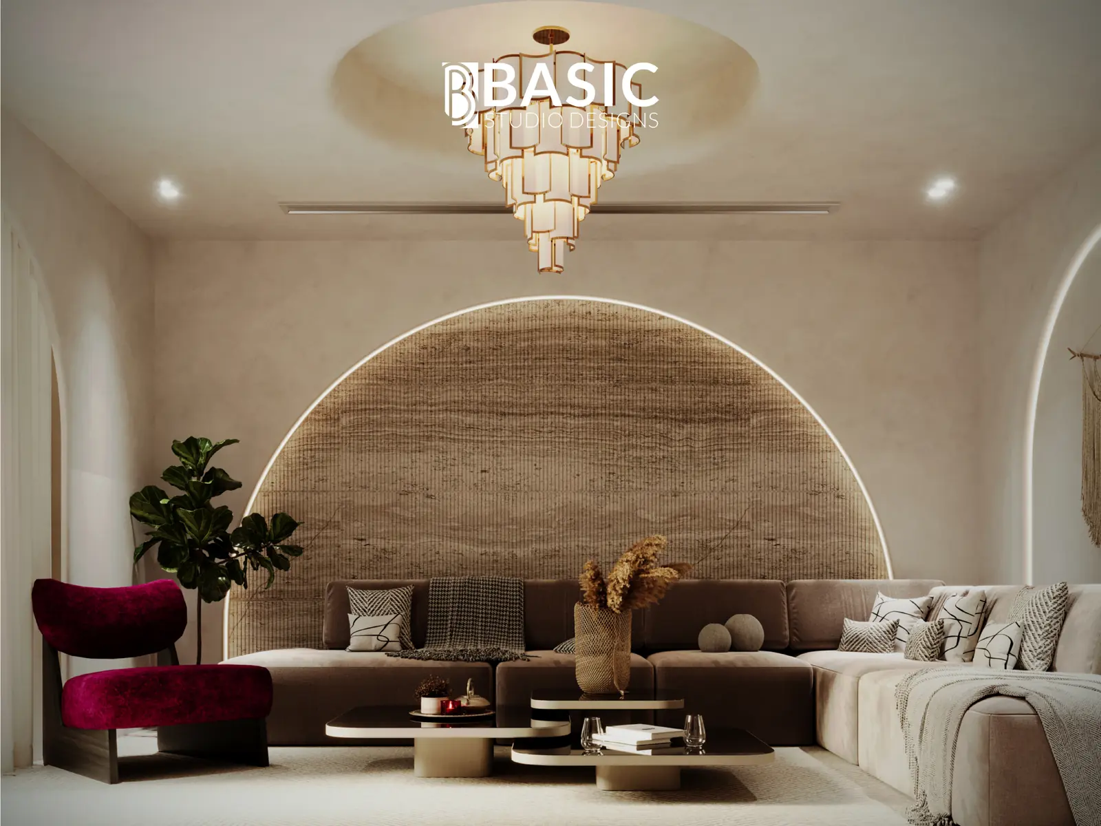تصاميم مجالس فخمة - بيزك ستوديو ديزاين