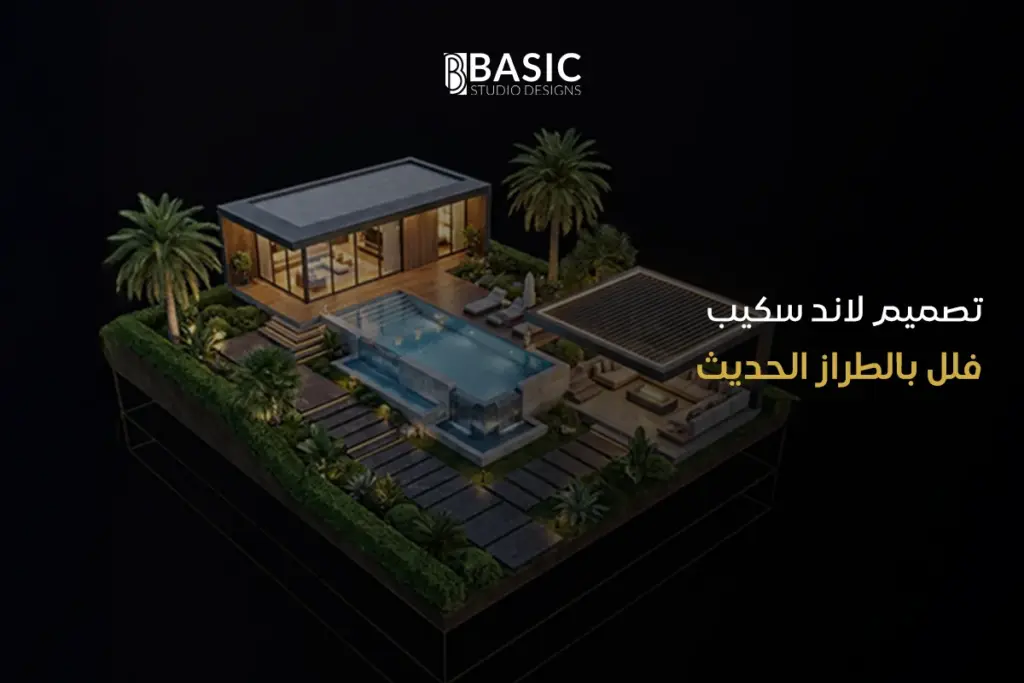 تصميم لاند سكيب فلل بالطراز الحديث