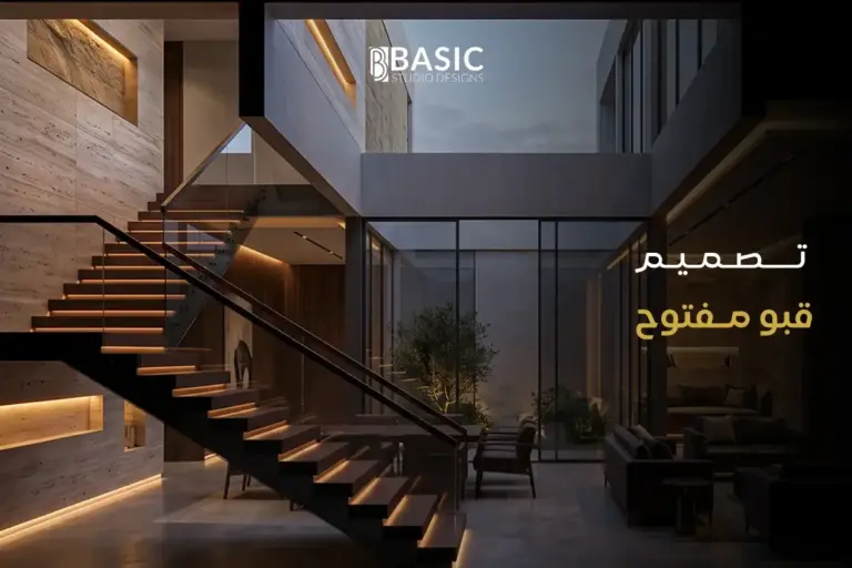 تصميم قبو مفتوح عصري ومميز لتعظيم المساحات في المنازل السعودية